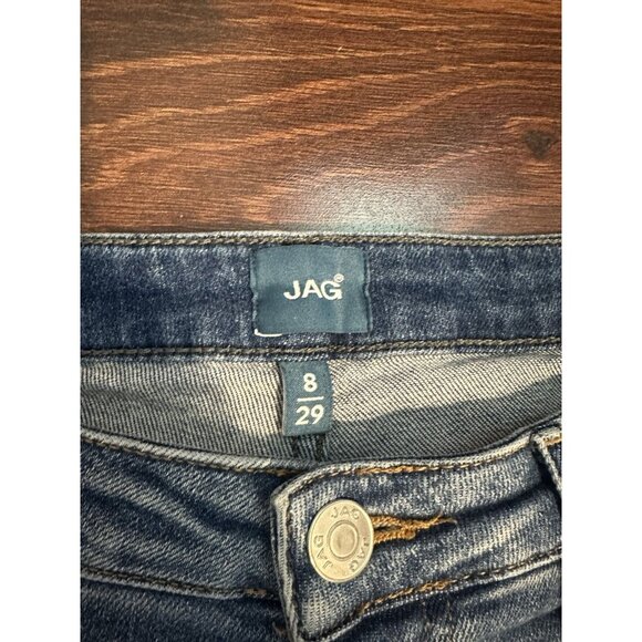 Jag High Rise Women’s Cropped Custom Rolling Stone Jeans Raw Hem,distressed Sz8 - Picture 8 of 11